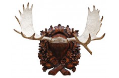 Carved Taxidermy trophy shield base for an elk trophy