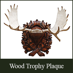 Carved Wood Trophy Plaque for Taxidermy Carved Taxidermy trophy shield base