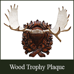 Carved Taxidermy trophy shield base