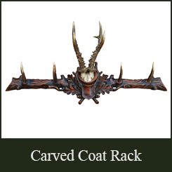 Black Forest Carved Coat Rack