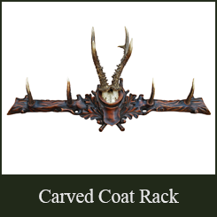 Black Forest Carved Coat Rack Black Forest Carved Coat Rack