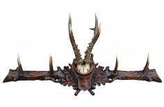 Carved coat rack