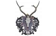  Carved Taxidermy trophy shield base for a roe-deer trophy