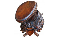 Carved Taxidermy trophy shield base for a mufflon trophy