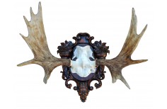Carved Taxidermy trophy shield base for a reindeer trophy